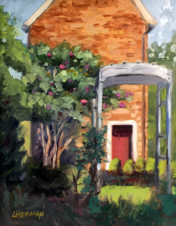 Lorrie Herman "Quiet Myrtle" plein air oil