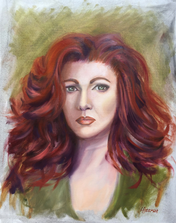 Lorrie Herman "Blaze" oil portrait