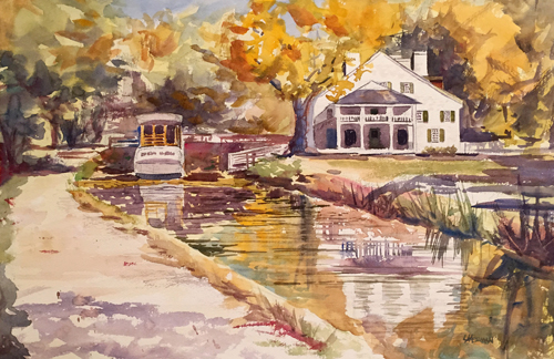 Lorrie Herman - watercolor "Great Falls White Tavern"